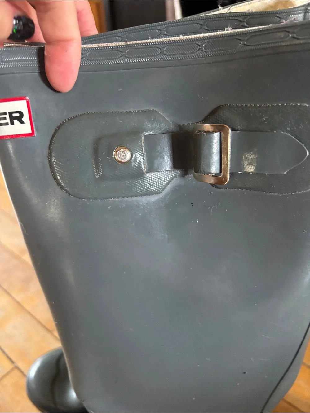 HUNTER Original Tall Grey Waterproof Rain Boots